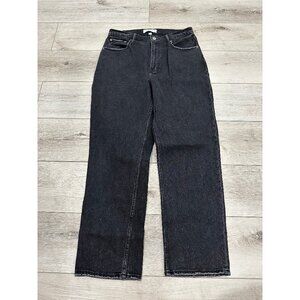 Abercrombie & Fitch Womens Size 10 Long Black Mom Jeans High Rise Denim